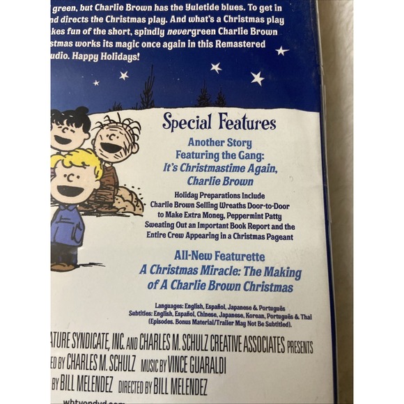 A Charlie Brown Christmas Dvd Remastered Deluxe Edition Bonus Peanuts Tv Special - Picture 4 of 9